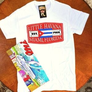 Little Havana Miami Tee Shirt & Kitchen Towel BNWT